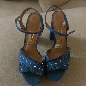 Vizzano denim heels size 7